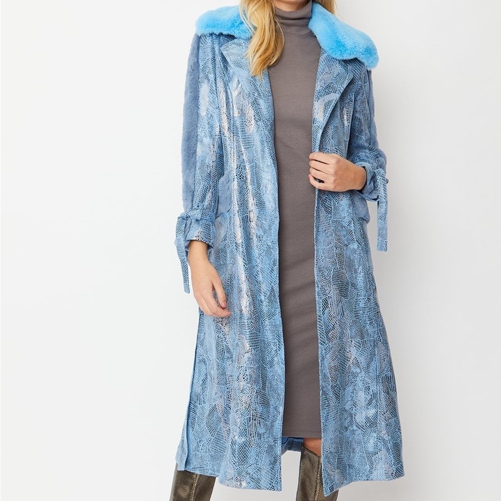 Jayley blue trench coat one size
